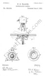 Antique adjustable tripod head patent of 1882