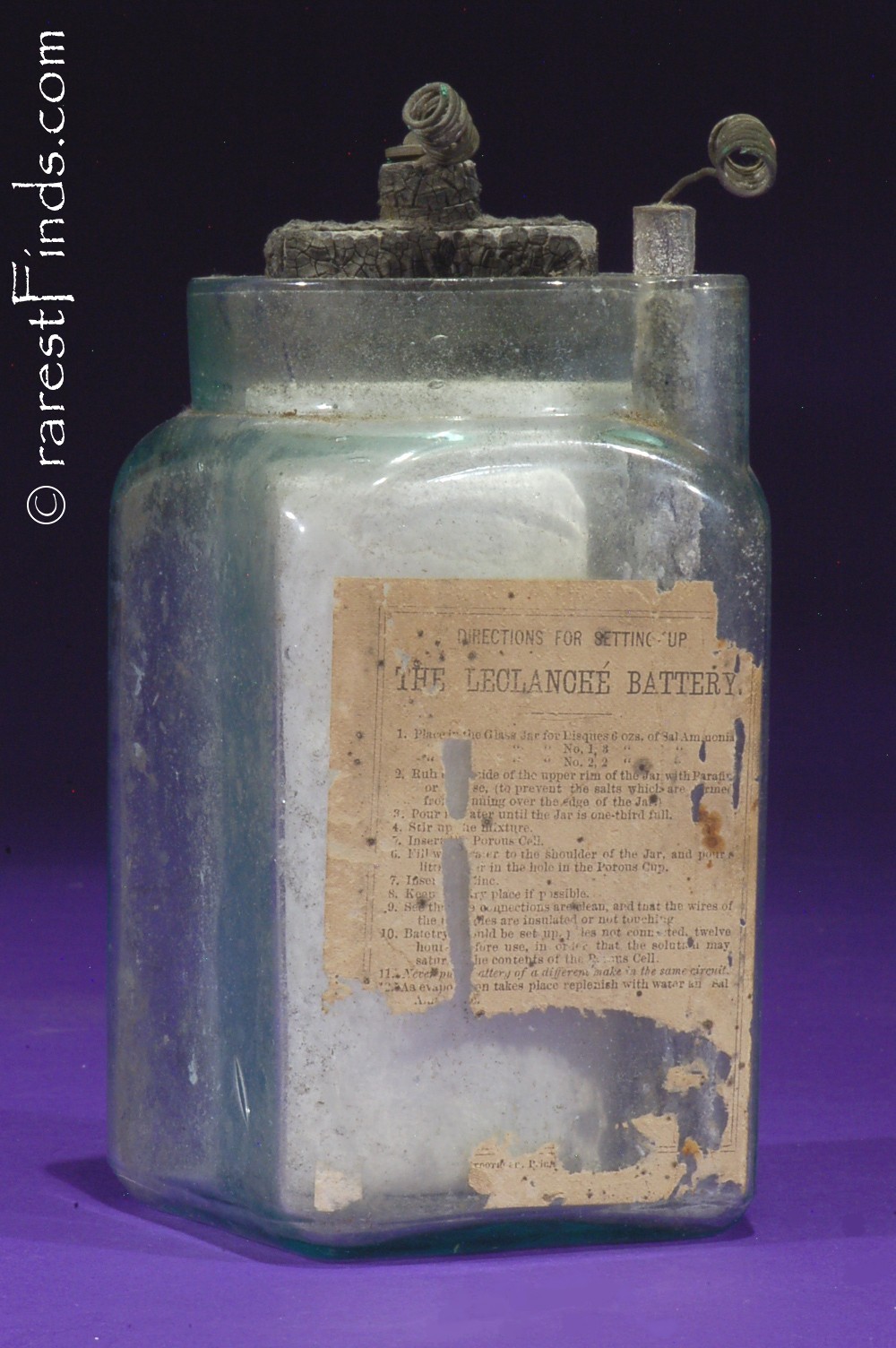 Early-Leclanche-Glass-Jar-Batttery-1866