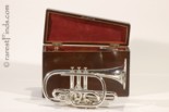 Very rare Isaac Fiske 1868 Bb Cornet with Push-rod String Rotary Valves