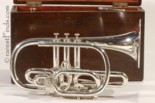 Antique Isaac Fiske 1868 Bb Cornet with Push-rod String Rotary Valves