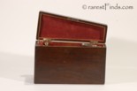 Open walnut case of antique, 1868 Isaac Fiske Cornet