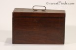 Walnut case side-view of antique, 1868 Isaac Fiske Cornet case