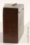 Walnut case other side-view of antique, 1868 Isaac Fiske Cornet case