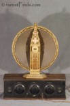 Pathe TRF Vacuum Tube Radio with Illuminated Pathe Westminster Cone Speaker