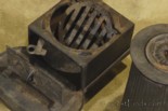 Jordan L. Mott Inventor Ribbed Cast Iron Stove early Base Burner Stove