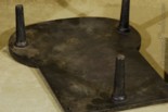 Cast Legs of 20 inch high Pyramid Stove patented by Jordan L Mott of New York City NY