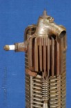 Flat cylinder head of Hedstrom engine designed for Indian motorcycles