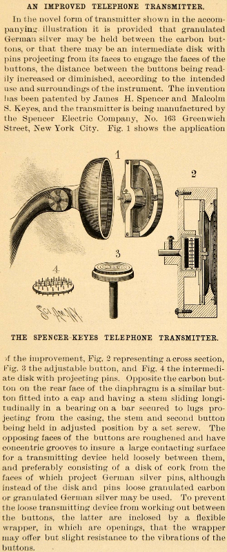 Spencer Electrical Co NY Telephone Receiver