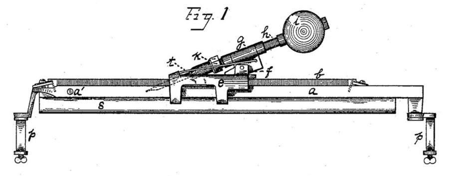Image of Forrester's first patent of his pencil sharpener
