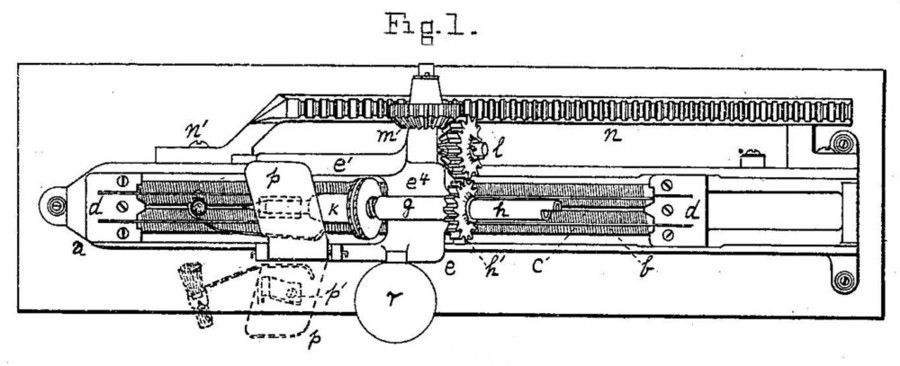 Image of Forrester's second patent of his pencil sharpener
